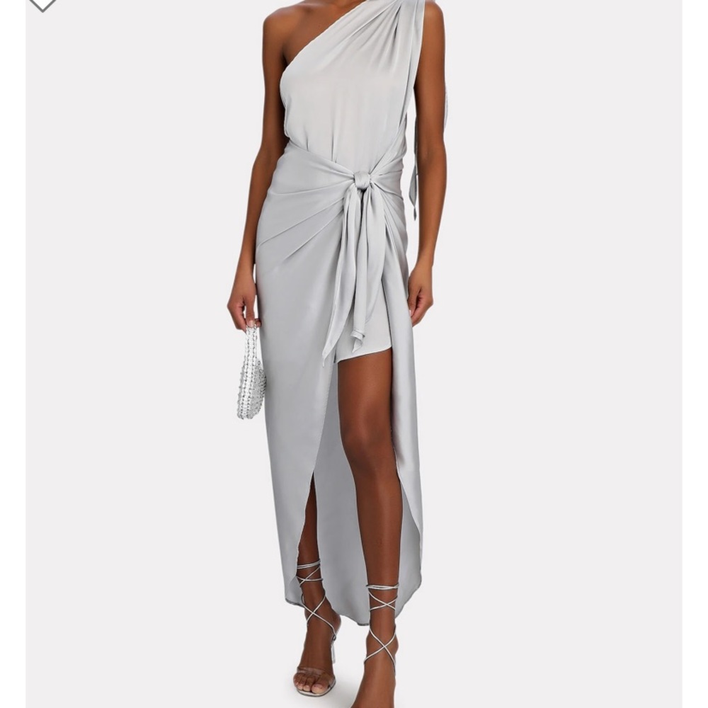 BAOBAB 100% polyester light grey/silver dress from Intermix